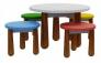 Bộ bàn ghế gỗ trẻ em độc đáo hình cây nấm