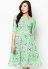 Đầm Cổ Tròn Tay Lỡ- Xanh lá- AD228