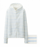 Áo chống nắng Uniqlo cotton trắng sọc xanh