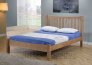 Giường ngủ gỗ sồi kiểu đầu nan đuôi thấp
