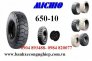 Bánh đặc xe nâng Michio 650-10 Thái Lan, lốp xe nâng thái lan, vỏ xe nâng Michio giá rẻ
