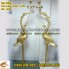 Các mẫu hạc đồng thờ cúng cung tiến bằng đồng.