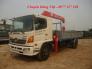 Bán xe tải Hino FG8JPSB(xe 2017) gắn cẩu unic 5 tấn 4 đốt cần, tải trọng 12,5 tấn, thùng dài 6,5m
