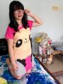 Đầm mặc ở nhà - đầm hoạt hình