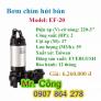 Bơm chìm hút bùn hố móng EVERGUSH EF-20 2HP