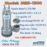 Chuyên phân phối máy bơm Chìm Nước Thải MASTRA MBS-1500 2HP chính hãng