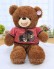 Gấu bông Teddy lông chỉ màu caramel mặc áo hồng hình voi