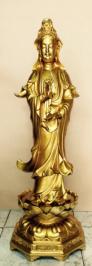 Tượng Phật bà bằng đồng cao 61cm