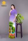 Vải áo dài phong cảnh