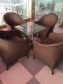 Cần thanh lý ghế cafe, sofa, kiểu sang trọng chất liệu nhựa giả mây dùng cho quán cafe