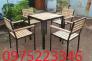 Ghế gỗ cafe nhựa giả mây dành ghế gỗ cafe giá rẻ nhất