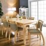Bộ bàn ăn sala 6 ghế gỗ tự nhiên