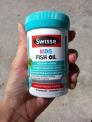 Vitamin dầu cá Swisse Kid Fish Oil - Bổ sung DHA và IODINE giúp não bộ phát triển toàn diện, tốt cho tim mạch, tăng cường thị lực cho bé (50 viên)