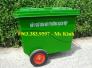 Công ty sản xuất thùng rác composite, thùng rác có 2 bánh xe, xe đẩy rác 660l bốn bánh