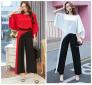Set quần dài áo cánh tiên phối màu cao cấp