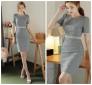 Đầm công sở vền ren eo và tay
