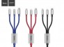 Cáp Sạc 3 Đầu Đa Năng Hoco U17 Lightning, Micro, Type-C Sạc Và Truyền Dữ Liệu Nhanh Chóng - MSN181269