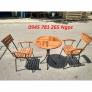 Bộ bàn ghế sân vườn fanxipan có tay vịn