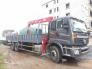 Xe 3 chân Auman 2 cầu gắn cẩu Unic 5 tấn 4 khúc