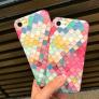 Ốp lưng họa tiết màu sắc khối ô vuông chất lượng Châu Âu iphone 7 case