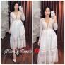 Đầm ren maxi phối lưới cao cấp