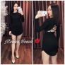 Đầm body tay dài đan lưng