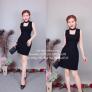 Đầm suông cổ v phối ren ari