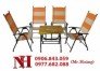 Bàn ghế nhựa giả mây dùng cho kinh doanh cà phê