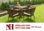 Mẫu ghế nhựa giả mây cho sân vườn