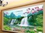 Tranh 3d suối chảy