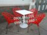Bàn ghế nhựa hoa văn giá rẻ