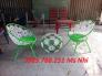 Bàn ghế mây đồng tiền