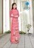 Vải áo dài in hình thuyền và biển AD 2758