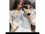 Áo sơ mi cặp dài tay thời trang Quảng Châu 5D sọc đứng