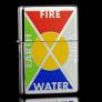 Zippo mỹ 2 mộc đáy earth, fire, wind, wat Z106