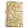 Zippo mạ vàng khắc hình rồng chìm Z136