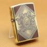 Zippo xuất Nhật hoa văn sơn mạ Z191