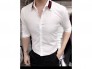 Áo sơ mi nam dài tay thời trang nửa cổ sọc