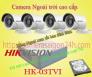 Trọn bộ 4 camera HIKVISION 1.0MP ngoài trời