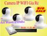 Trọn bộ 4 camera IP WIFI Xoay 360 độ