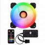 Bộ Fan case LED 12cm RGB kèm Hub 10 cổng điều khiển Quạt tản nhiệt có Remote