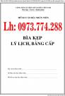 Bán bìa kẹp lý lịch, bằng cấp