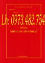Bán quyển sổ ghi nội dung sinh hoạt