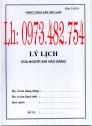 Bán quyển lý lịch của người xin vào đảng Xưởng in cơ sở 2 nguyễn sơn