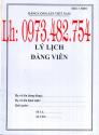 Bán quyển lý lịch đảng viên Sổ đoàn viên - Sổ chi đoàn