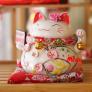 Mèo Thần Tài Kim Đào 15cm May Mắn Tài Lộc