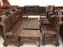 Bộ bàn ghế minh quốc đào gỗ tràm lõi tay 10 Đồ Gỗ Mạnh Tráng