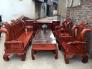 Bàn Ghế Phòng Khách Tần Thủy Hoàng Gỗ Hương Vân Tay 12