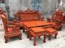 Bàn Ghế Phòng Khách Nghê Đỉnh Gỗ Hương Đá Tay 12