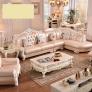 Sofa góc L tân cổ điển - ghế sofa gỗ đẹp châu âu cực đẳng cấp